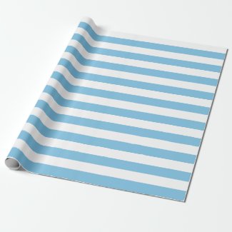 blue and white stripes wrapping paper