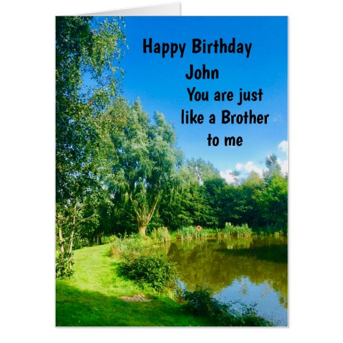 Large Like a Brother Happy Birthday Card