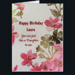 Large Like a Daughter Happy Birthday Card<br><div class="desc">Large Like a Daughter Happy Birthday Greeting Card.</div>