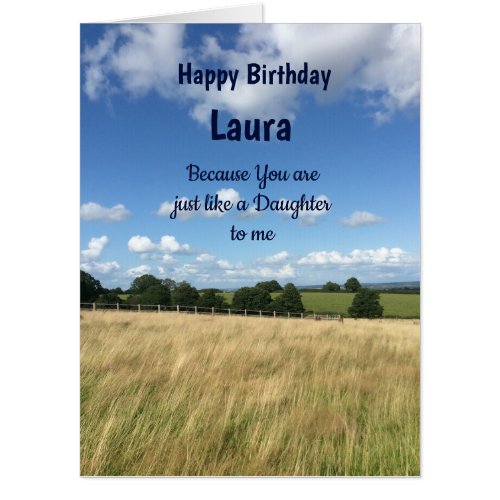 Large Like a Daughter Happy Birthday Card