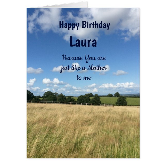 Large Like a Mother Happy Birthday Card (Front)