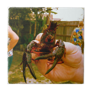 Large Live Crawfish Ceramic Tile
