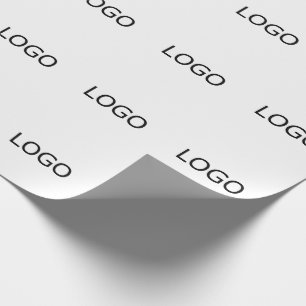 Large Logo Corporate Business White Wrapping Paper
