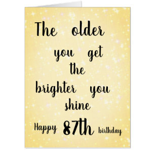 Large Lovely Happy 87th Birthday design Card