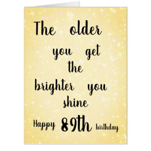 Large Lovely Happy 89th Birthday design Card