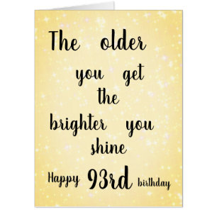Large Lovely Happy 93rd Birthday design Card