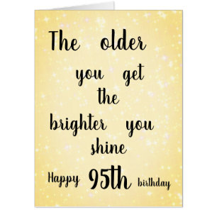 Large Lovely Happy 95th Birthday design Card