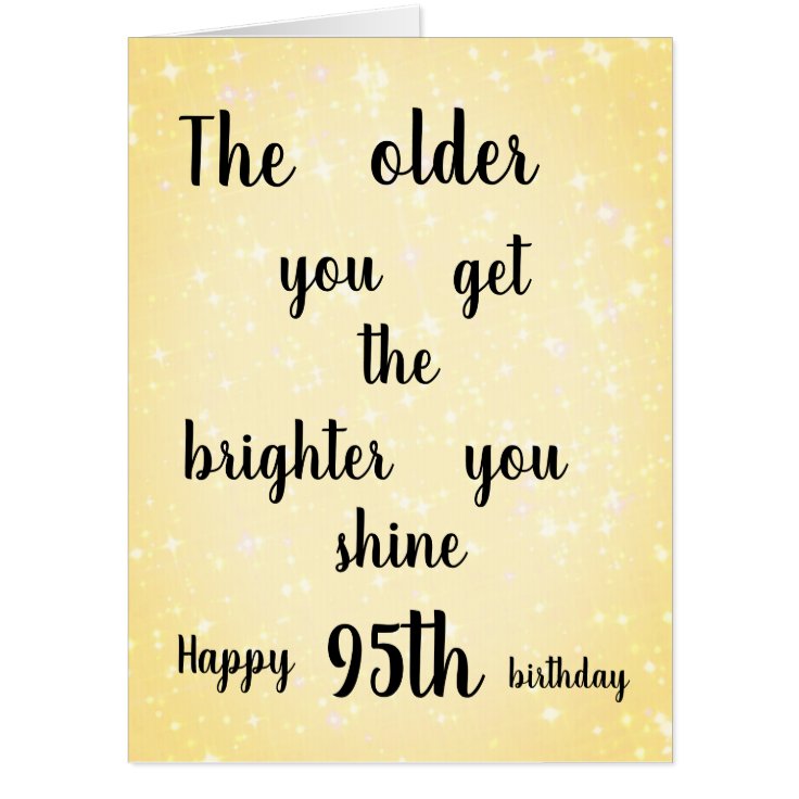 Large Lovely Happy 95th Birthday Design Card Zazzle