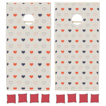 Large - Lovely hearts / orange cream dark