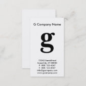 large lower monogram business card (Front/Back)