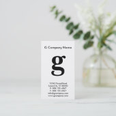 large lower monogram business card (Standing Front)