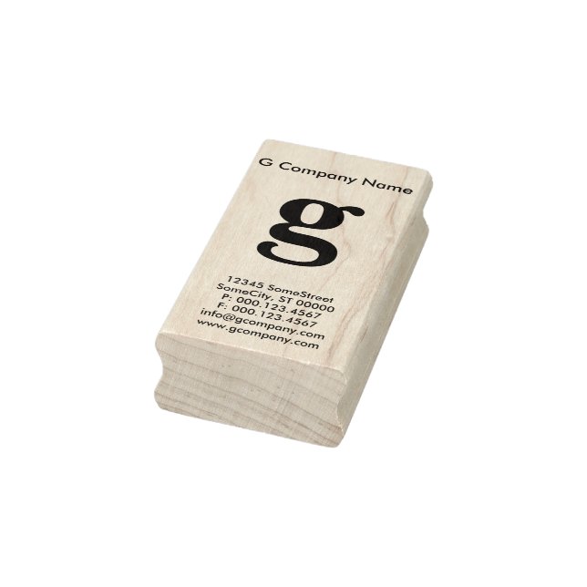 large lower monogram business card rubber stamp (Stamp)