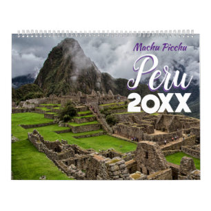 Large Machu Picchu Peru Scenic Wall   Calendar