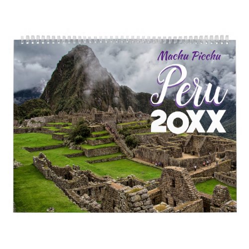 Large Machu Picchu Peru Scenic Wall Calendar 