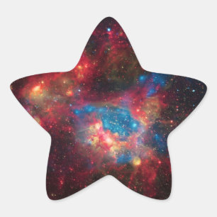 Large Magellanic Cloud Superbubble in Nebula N44 Star Sticker
