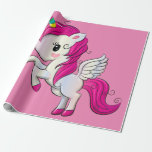 Large Magical Flying Unicorn Wrapping Paper
