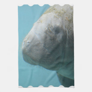 Large Manatee Underwater Kitchen Towel