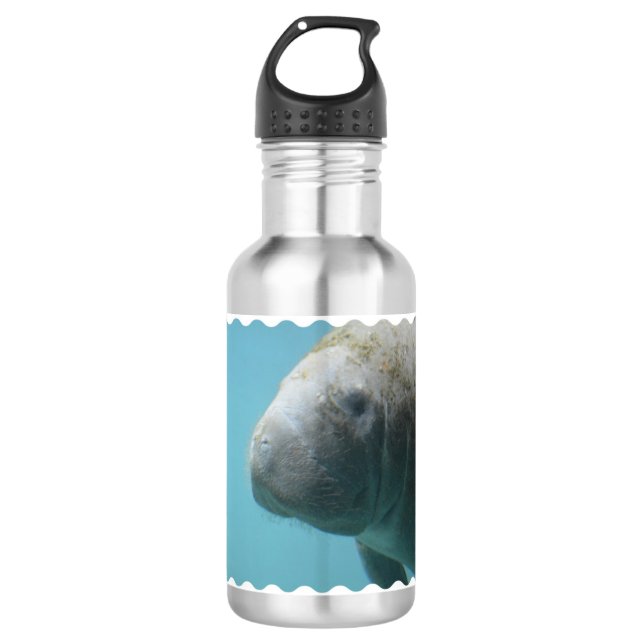 Large Manatee Underwater Water Bottle (Front)