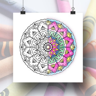 Large Mandala Adult Coloring