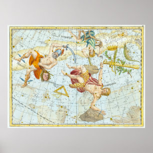 Large Map of the Stars (1801) Poster