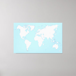 Large map of the world canvas print