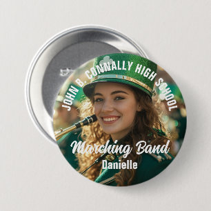 Large Marching Band Photo High School Brag Button