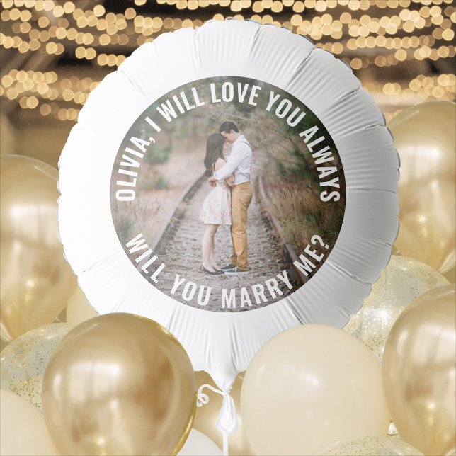 Large Marry Me Simple Photo Marriage Proposal Balloon (Creator Uploaded)