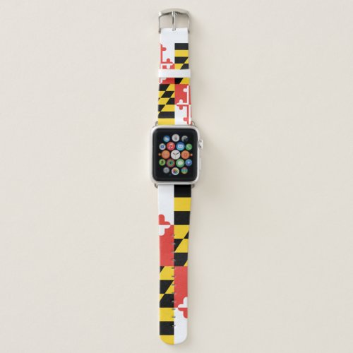 Large Maryland Flag Apple Watch Band