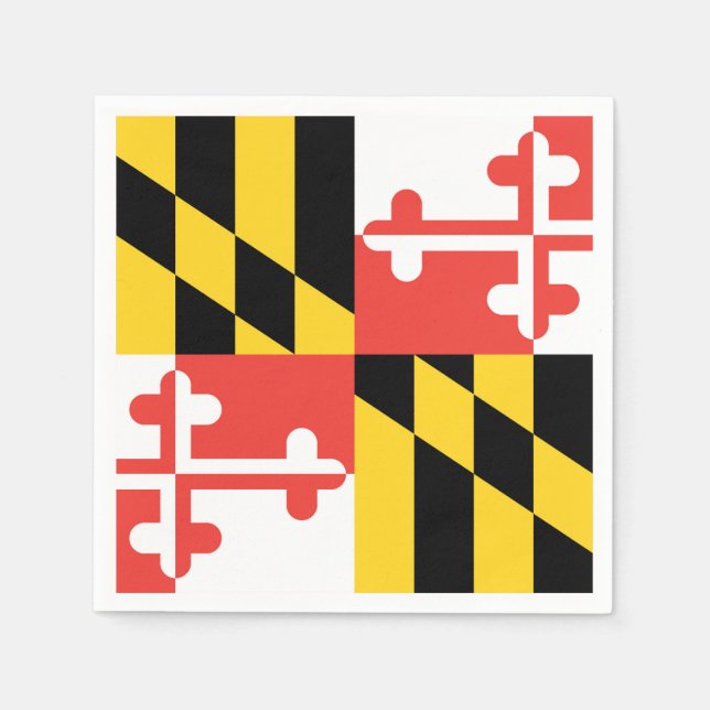 Large Maryland Flag Napkins (Front)