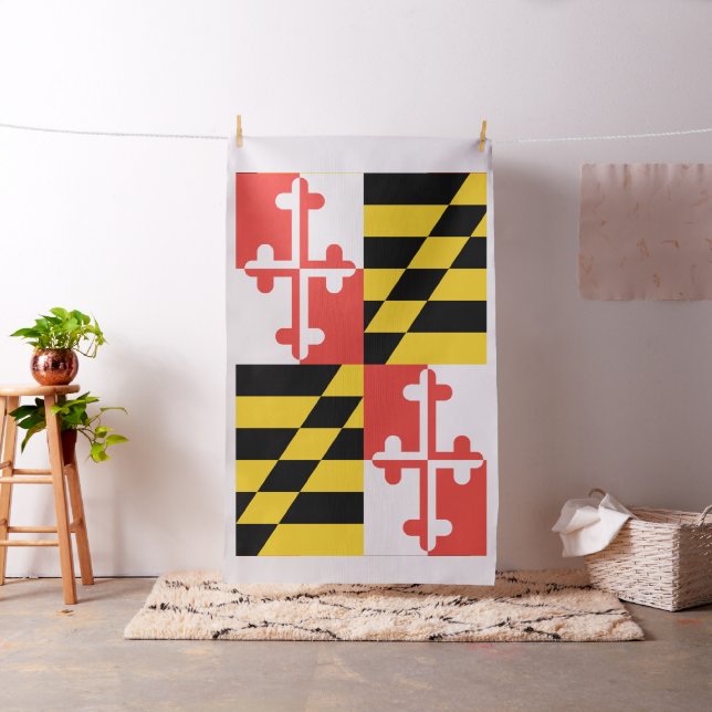 Large Maryland Flag Pima Cotton (54" width) Fabric (In Situ)