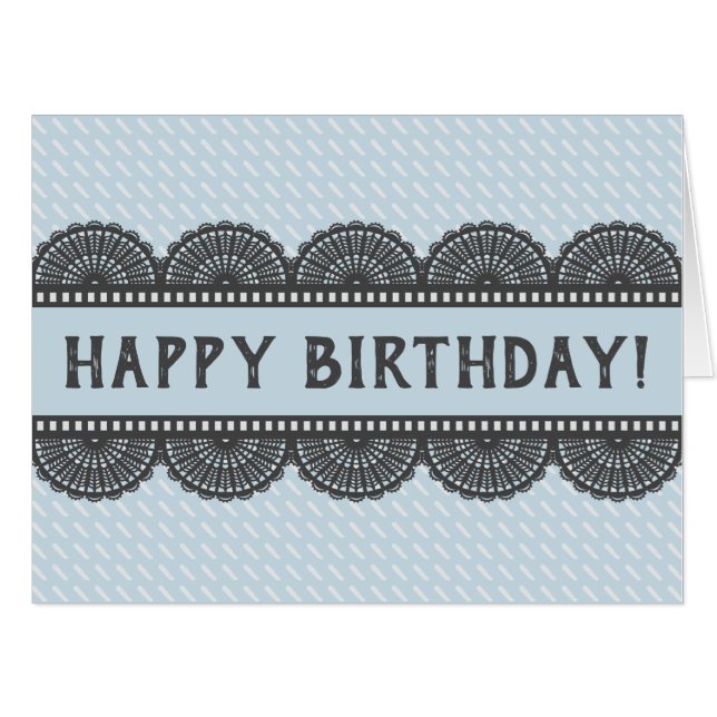 Large Masculine Happy Birthday Card (Front Horizontal)