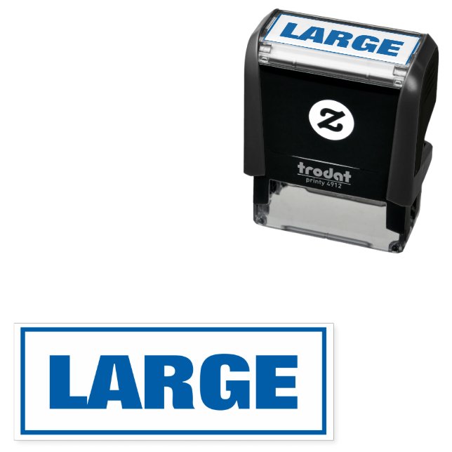 Large medium small size self-inking rubber stamp (In Situ)
