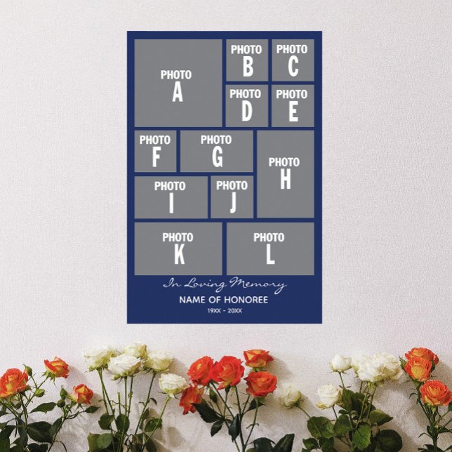 Large Memorial Photo Collage with your photos Poster (Creator Uploaded)