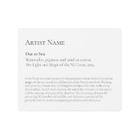 Large Metal Art Gallery Art Exhibit Plaques