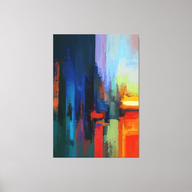 Large Minimalist Humble Typography - Luxury Red &  Canvas Print (Front)