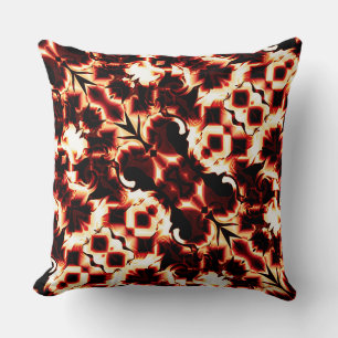 Large mirroring of lightly sculpted shapes throw pillow