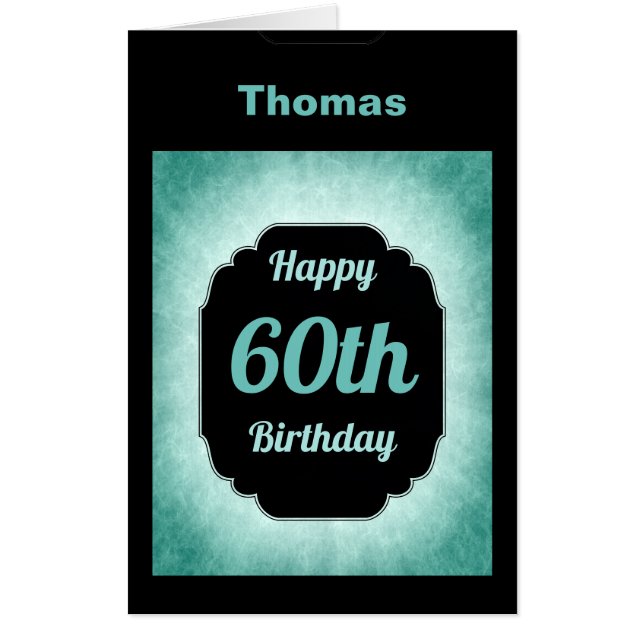 Large modern Add name 50th Birthday Card (Front)