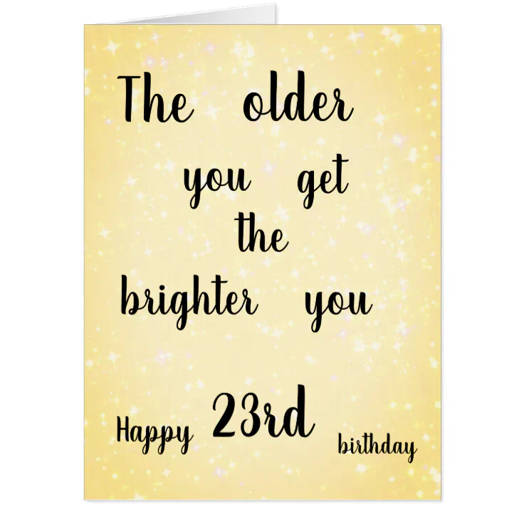Large modern Happy 23rd Birthday design Card | Zazzle