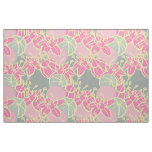 large modern leaf, bud, and flower pattern fabric