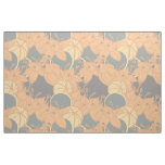 large modern leaf, bud, and flower pattern fabric