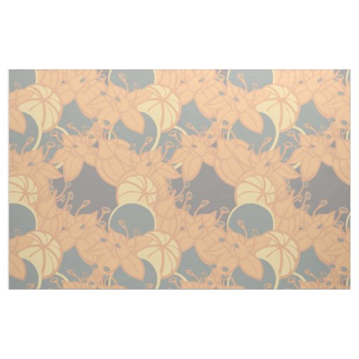 large modern leaf, bud, and flower pattern fabric