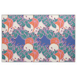 large modern leaf, bud, and flower pattern fabric