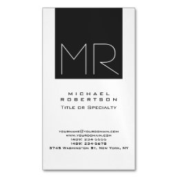 Large Modern Monogram Professional Business Card