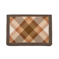 The Trendy Brown Checkered Wallet