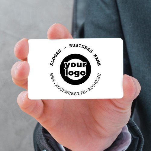 Large Modern  Round Business Custom Logo Website  Rubber Stamp