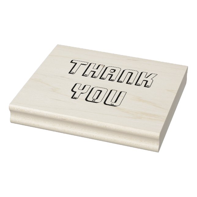 Large Modern Thank You Rubber Stamp (Stamp)