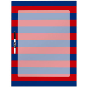 Large Modern Vibrant Horizontal Stripes Decor Dry-Erase Board