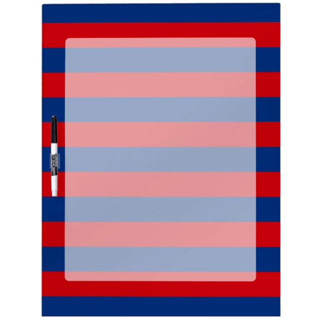 Large Modern Vibrant Horizontal Stripes Decor Dry-Erase Board (Front)