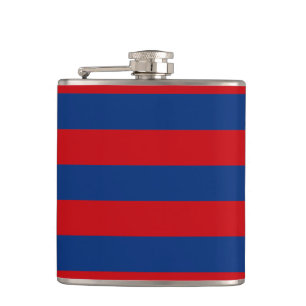 Large Modern Vibrant Horizontal Stripes Decor Flask