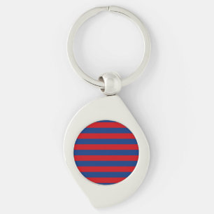 Large Modern Vibrant Horizontal Stripes Decor Keychain